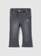Flare-fit jeans with five pockets with diamantés_0