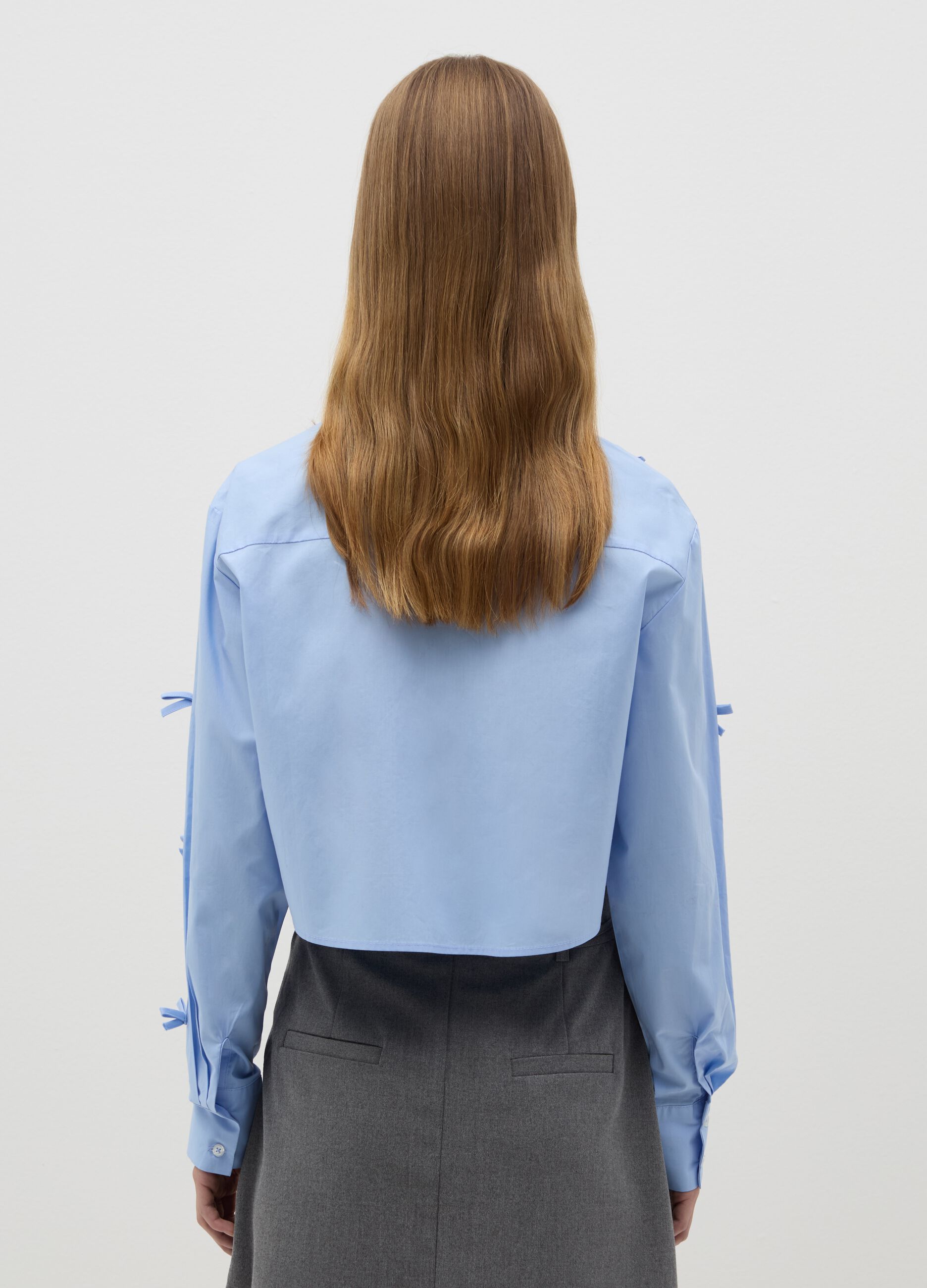 Cotton cropped shirt