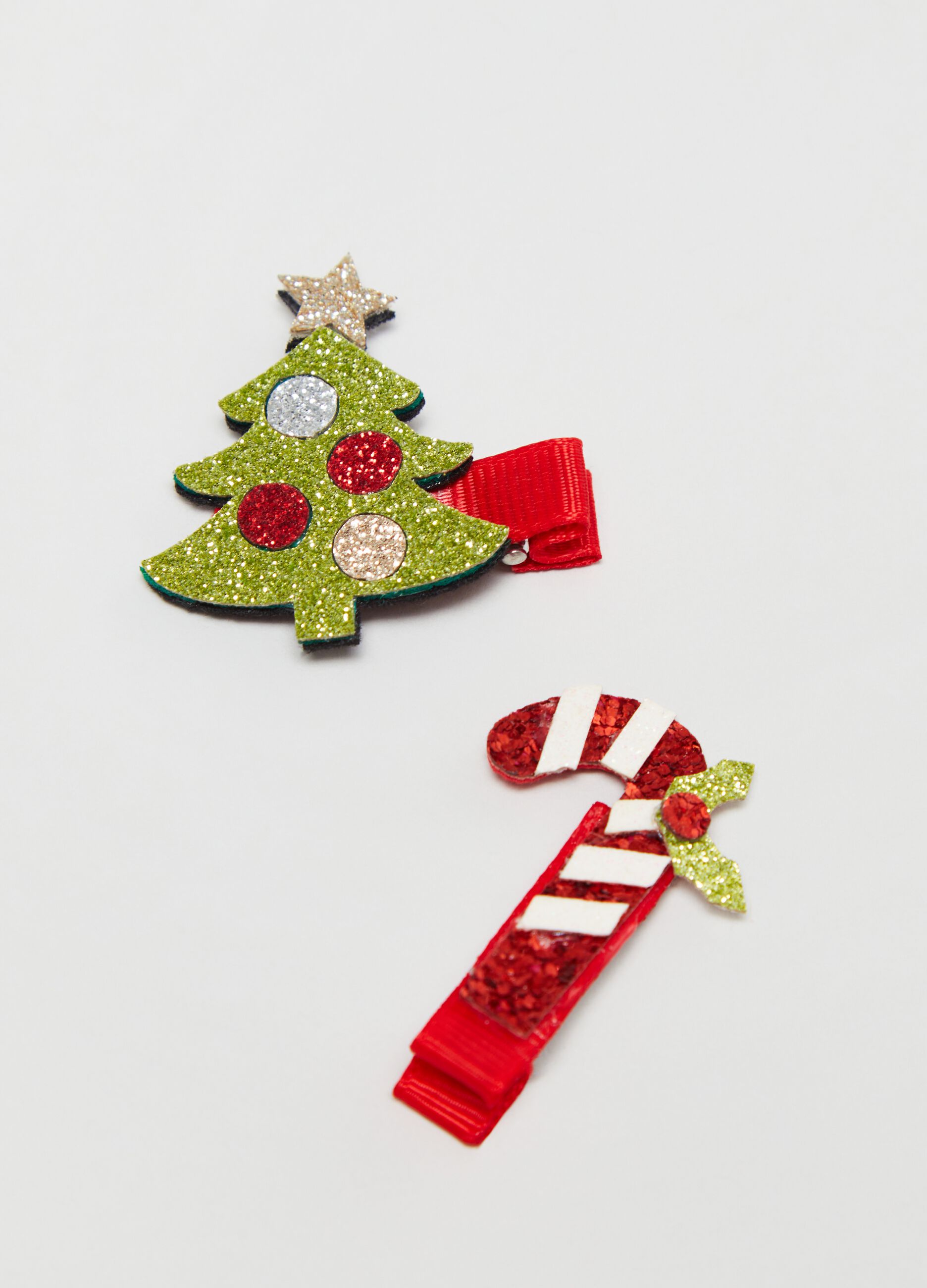 Set of Christmas hair clips