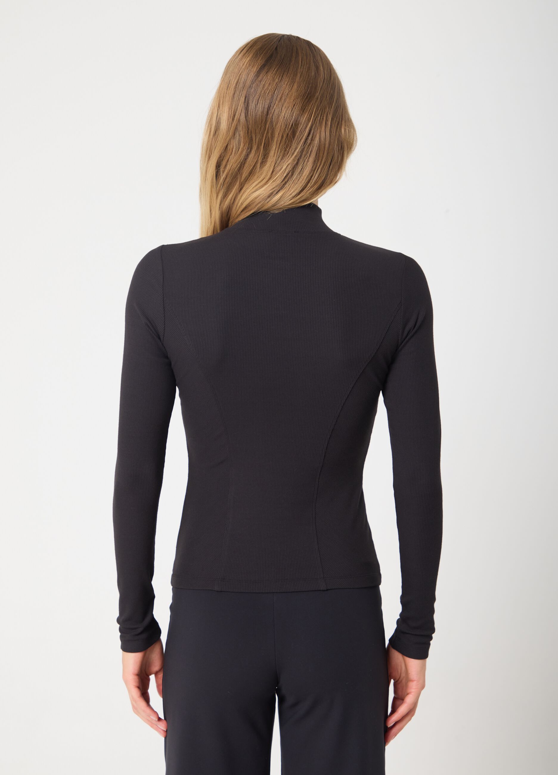 Long Sleeve Mock Neck T-Shirt ALTAVIA STUDIO