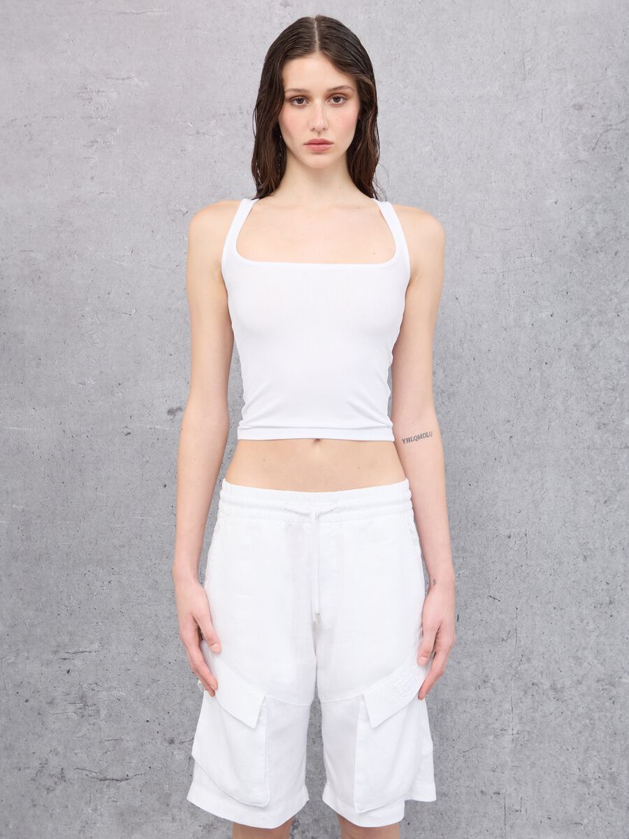 Tank Top Square Neck White_0