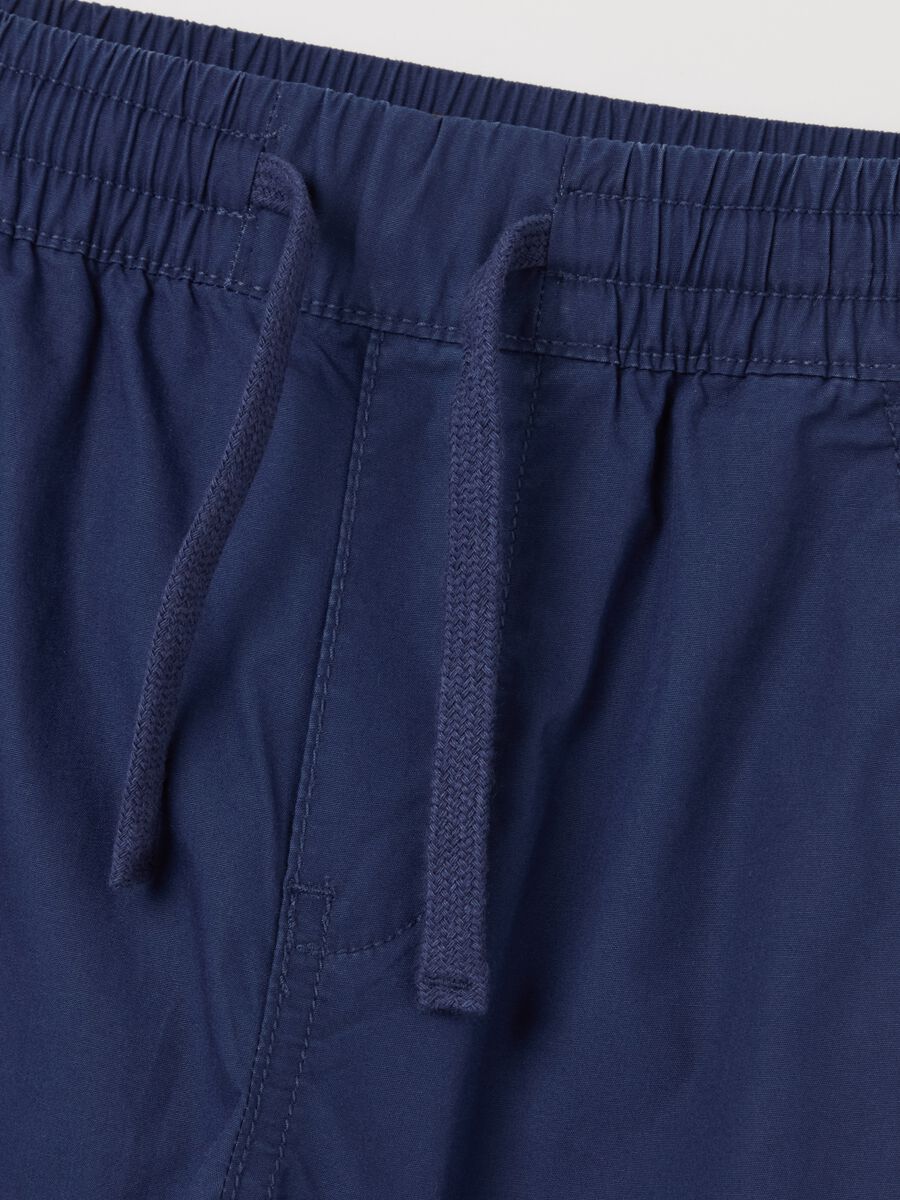 Poplin joggers with drawstring_2