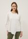 White long-sleeved regular-fit stretch cotton blouse_0