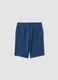 Boys' Pure Cotton Blue Shorts Regular Fit_4