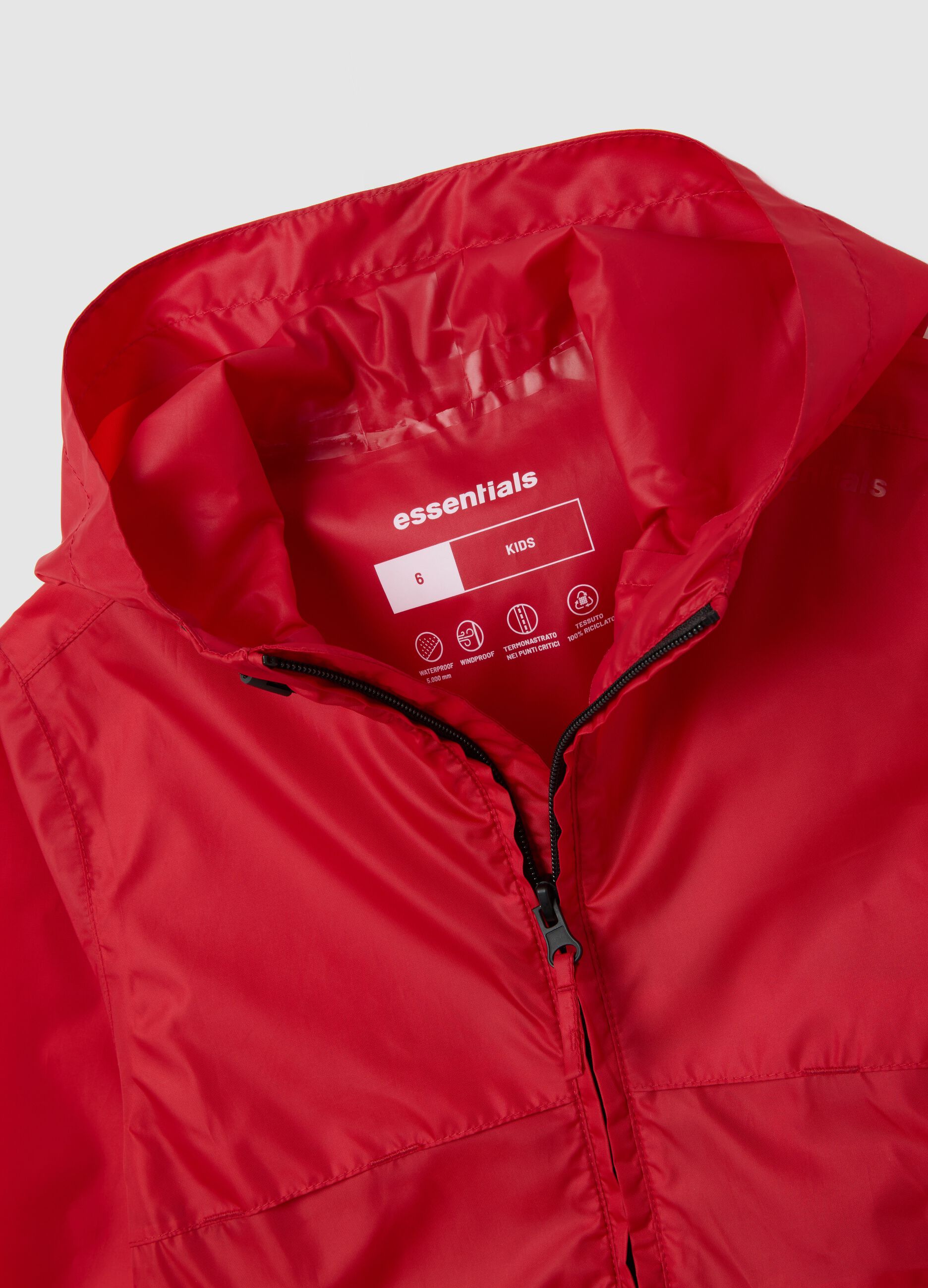 Boy's red regular fit jacket