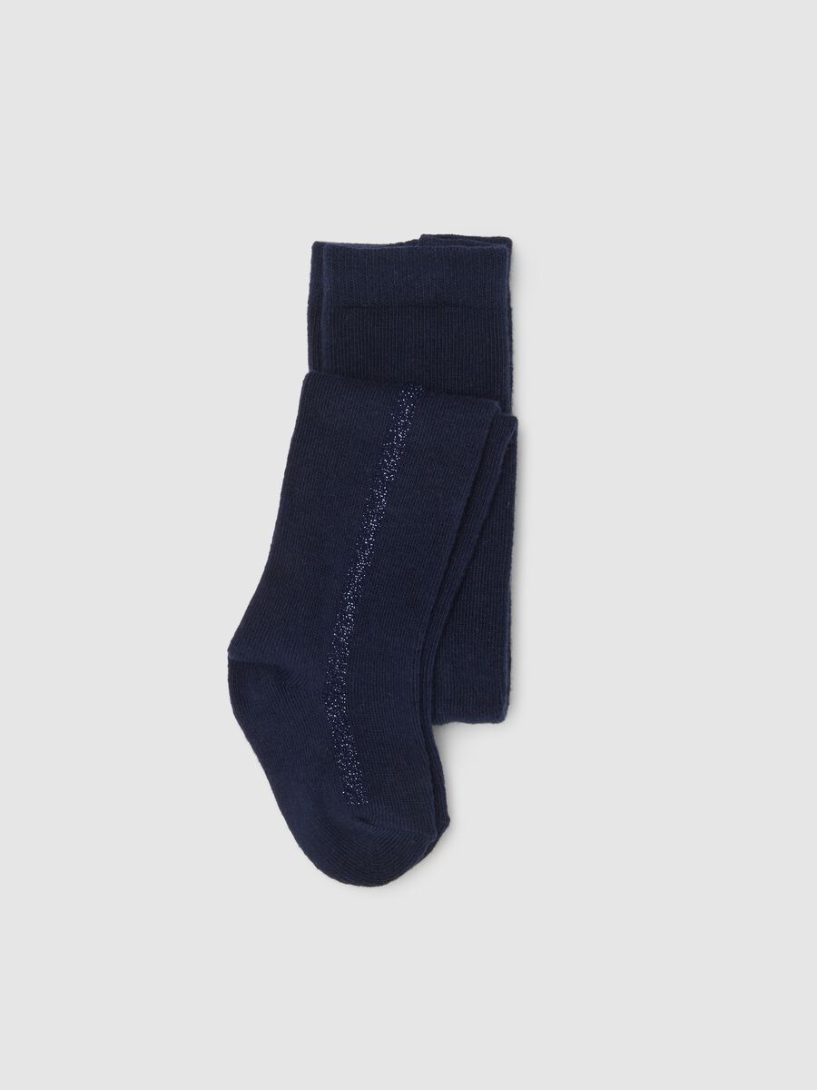 Baby Cotton Blue Stretch Tights_0