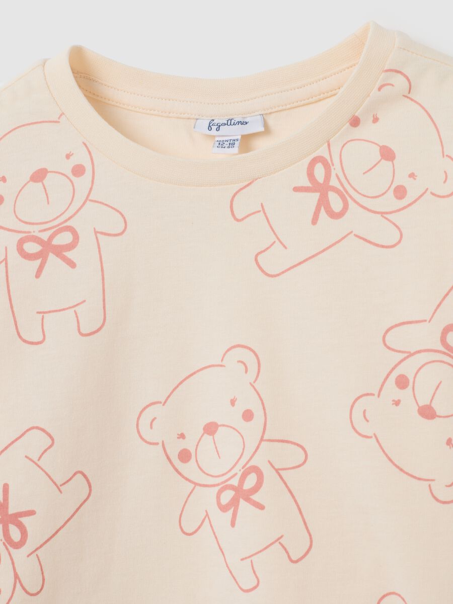 Beige long-sleeve cotton t-shirt with bear print_2