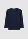 Long-sleeve blue cotton top for kids with regular fit_1