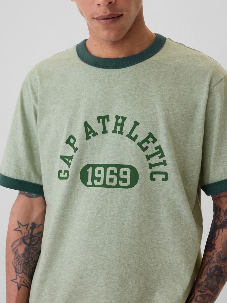 T-shirt in cotone con stampa logo_3