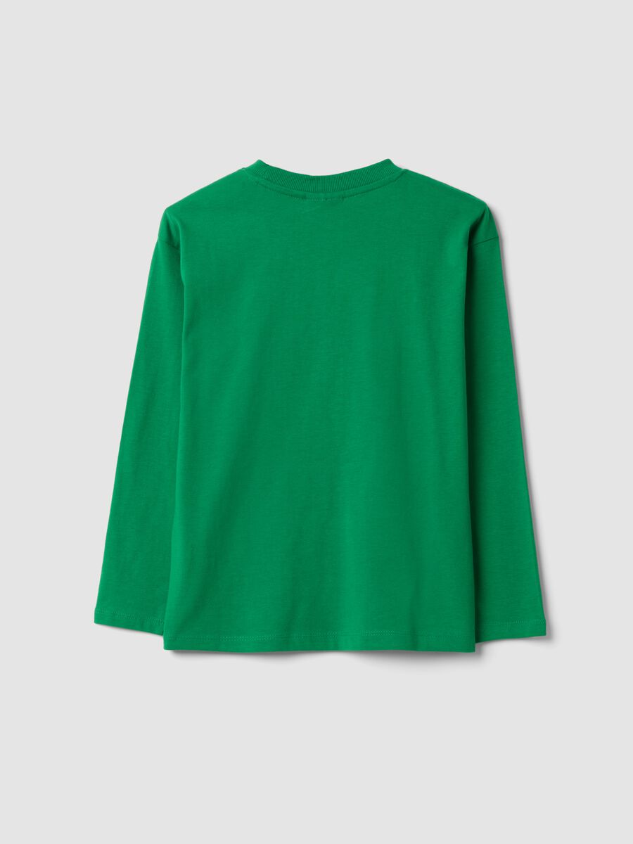 T-shirt verde in puro cotone con stampa Celtics relaxed fit_1