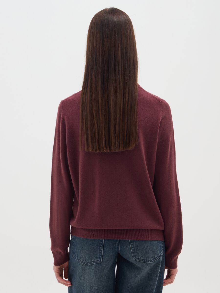 Red regular fit jumper_2