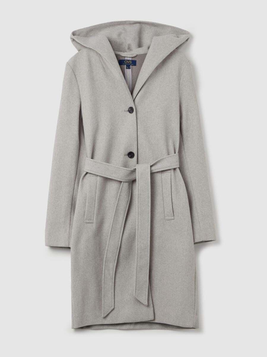 Coat in soft fabric with hood_4