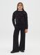 Girls' Black Corduroy Trousers, Relaxed Fit_0