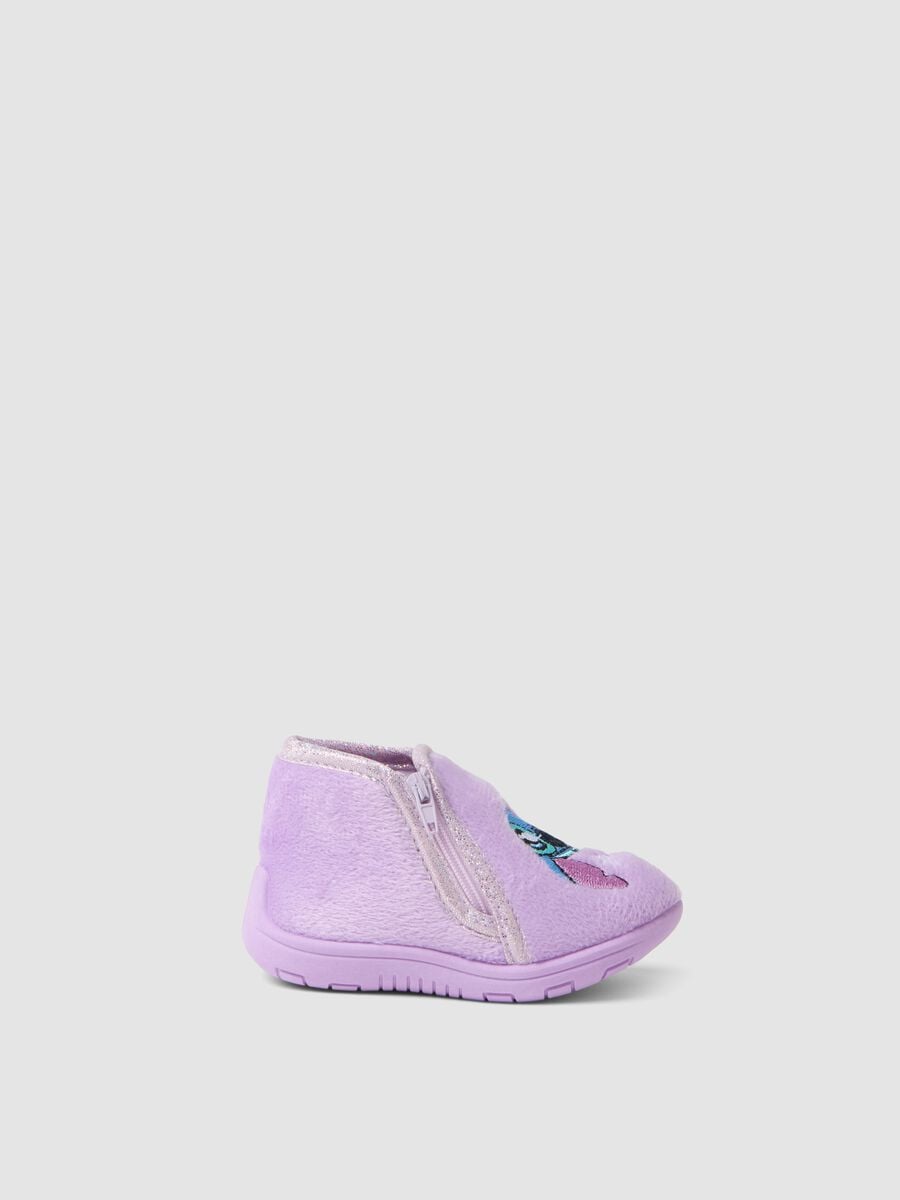 Pantofole viola con stampa Stitch per neonata_0