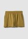 Green cotton-blend shorts with elasticated waist, regular fit_4