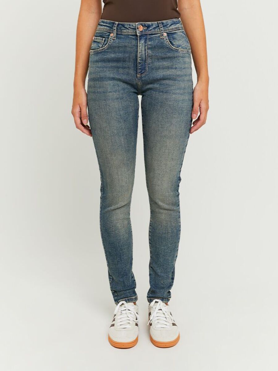 Jeans in denim elasticizzato blu regular fit_1