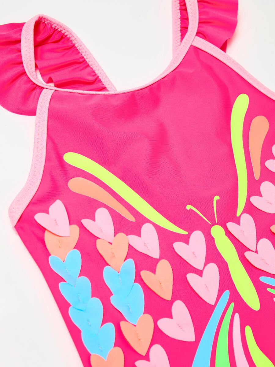 One-piece swimsuit with hearts application_2