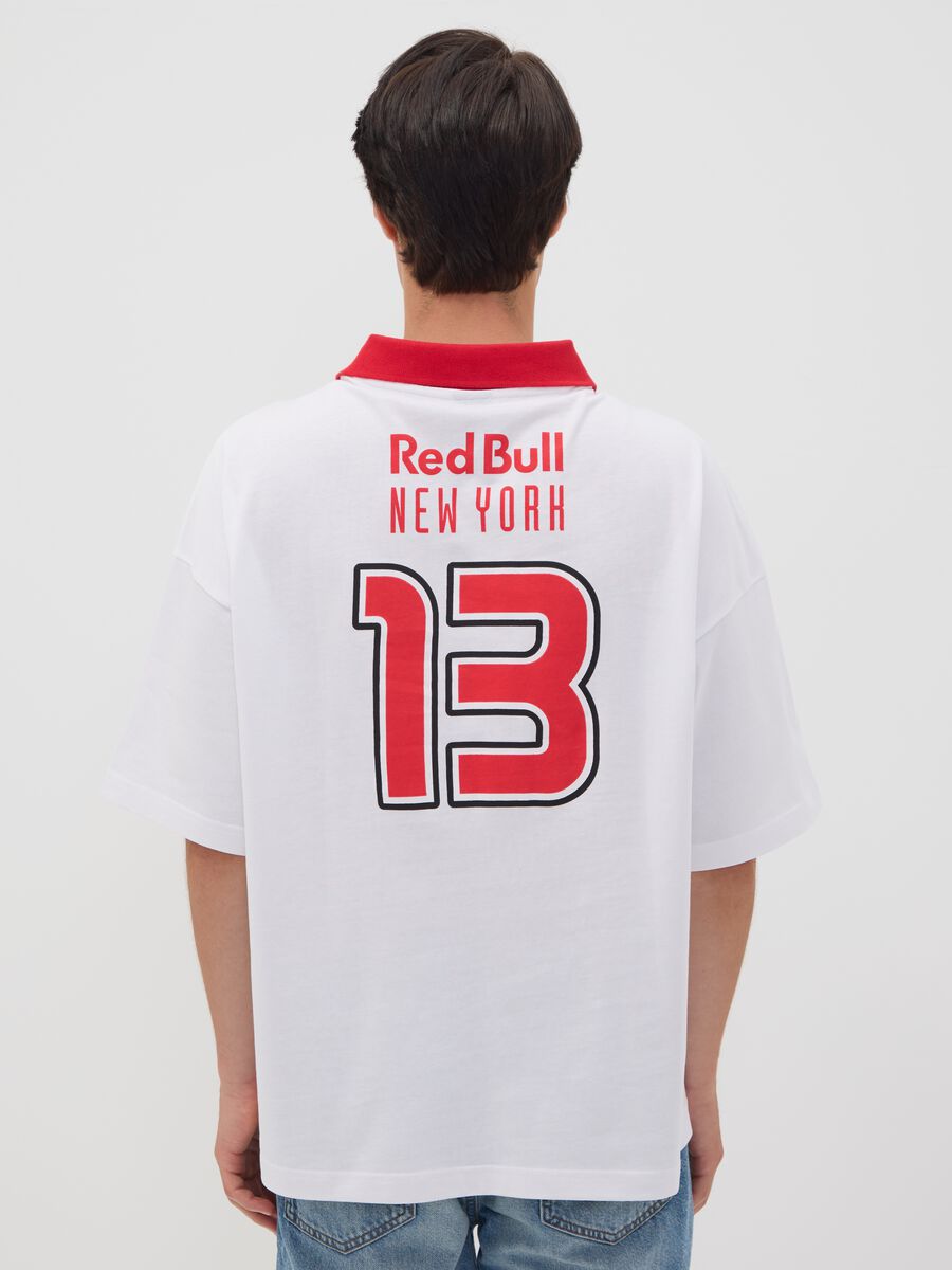 White pure cotton T-shirt with New York Red Bulls print_3