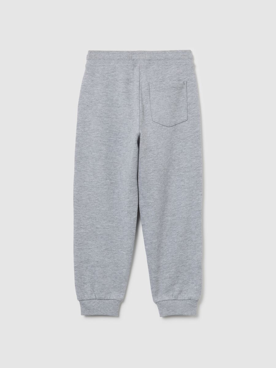 Pantaloni da bambino in puro cotone grigi regular fit_1