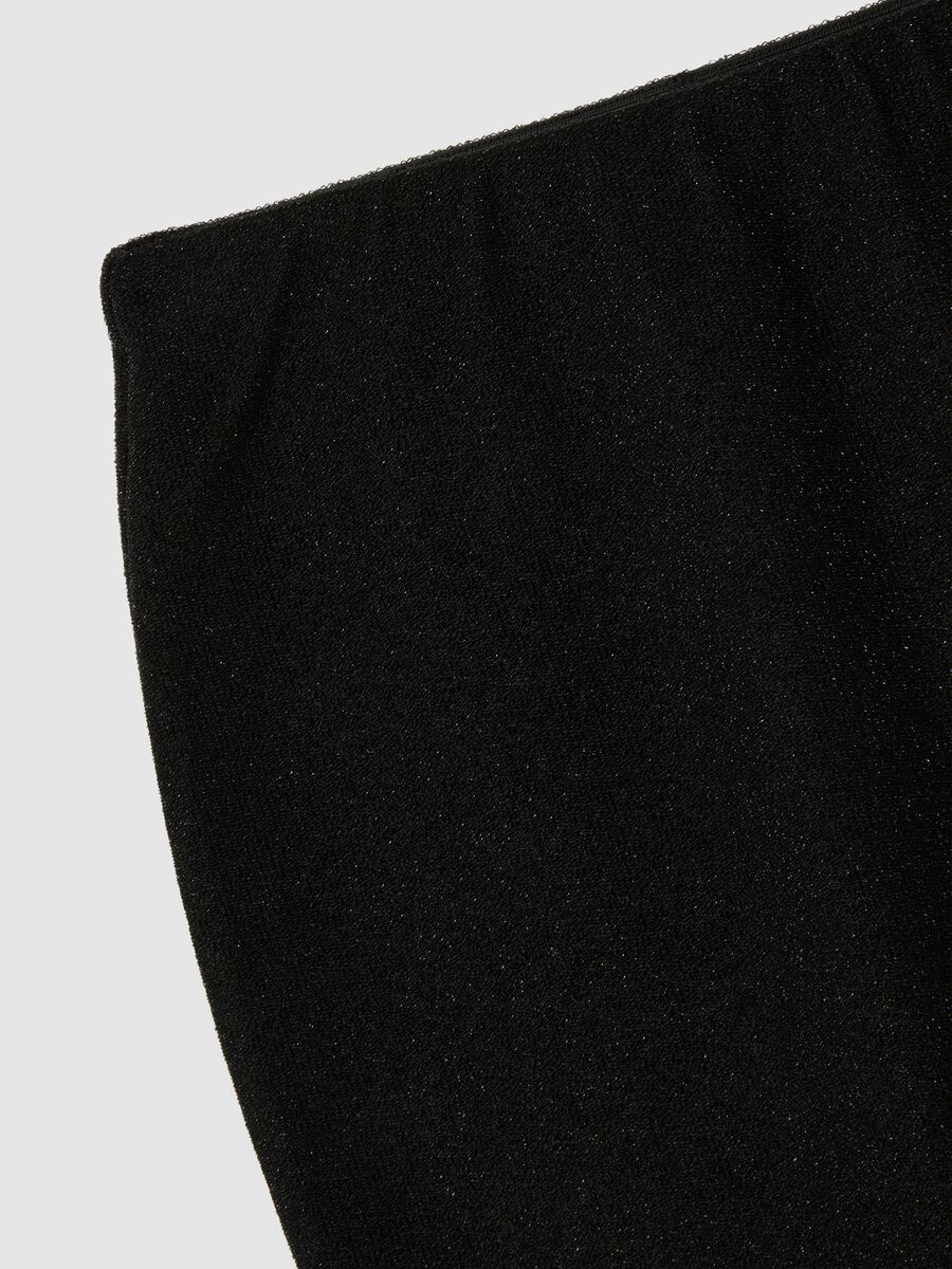 Women's black viscose blend mini skirt_5