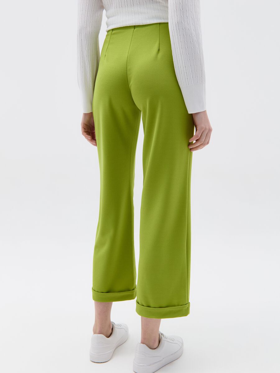 Straight-fit trousers with turn ups_2
