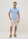 Light Blue Short Sleeve Pure Cotton Polo Slim Fit_1