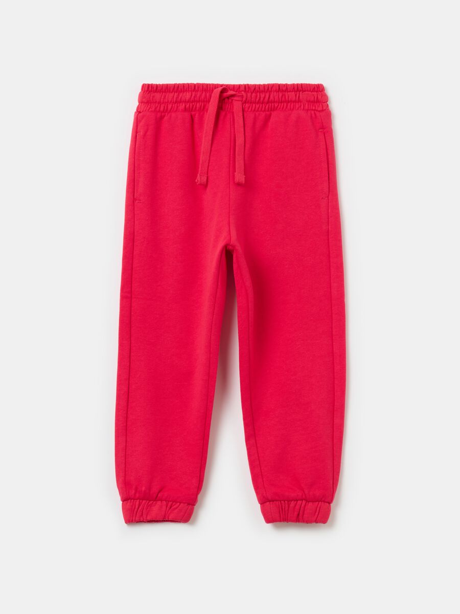 Fleece joggers with drawstring_0