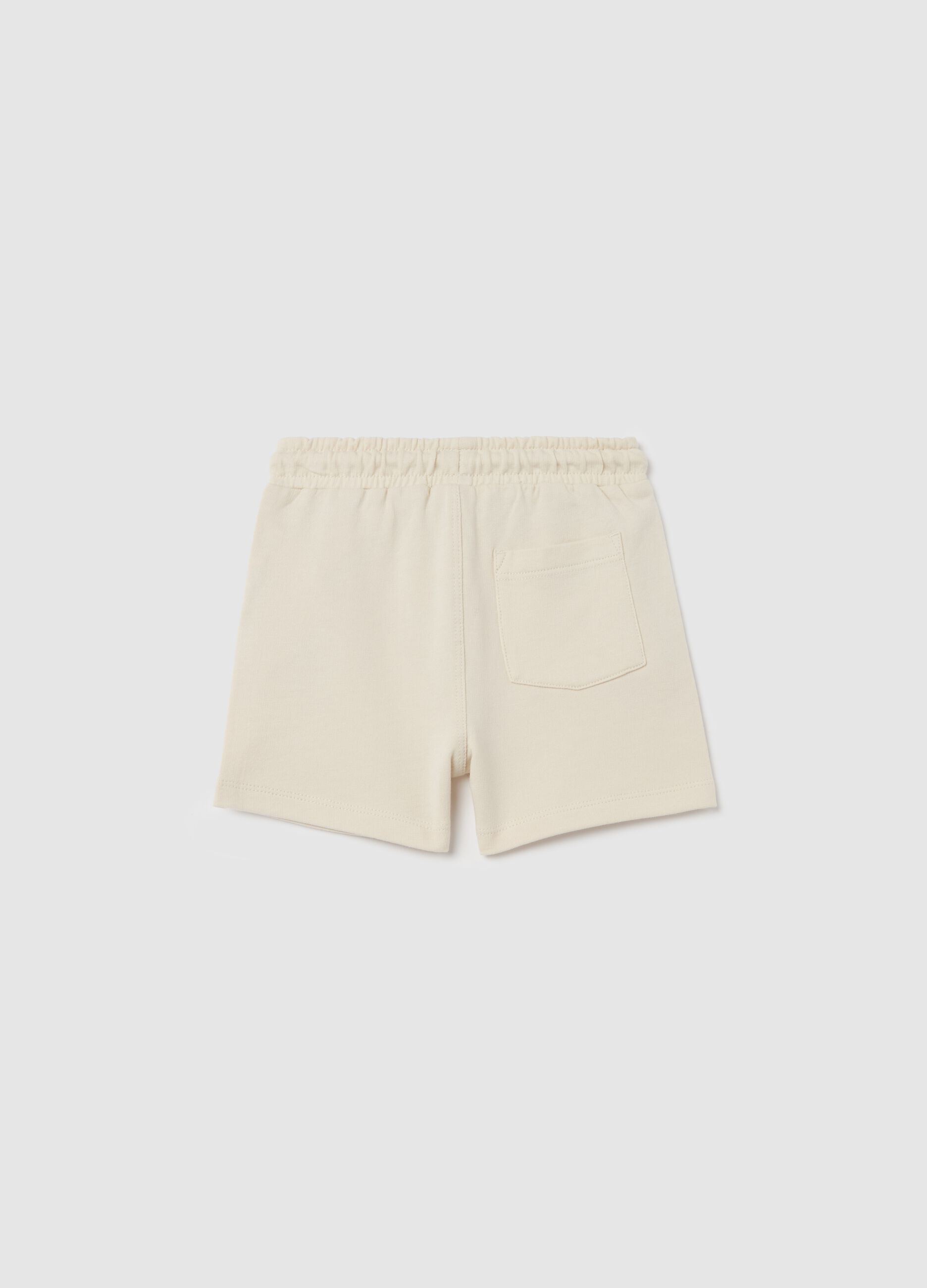 Cotton Bermuda shorts with drawstring