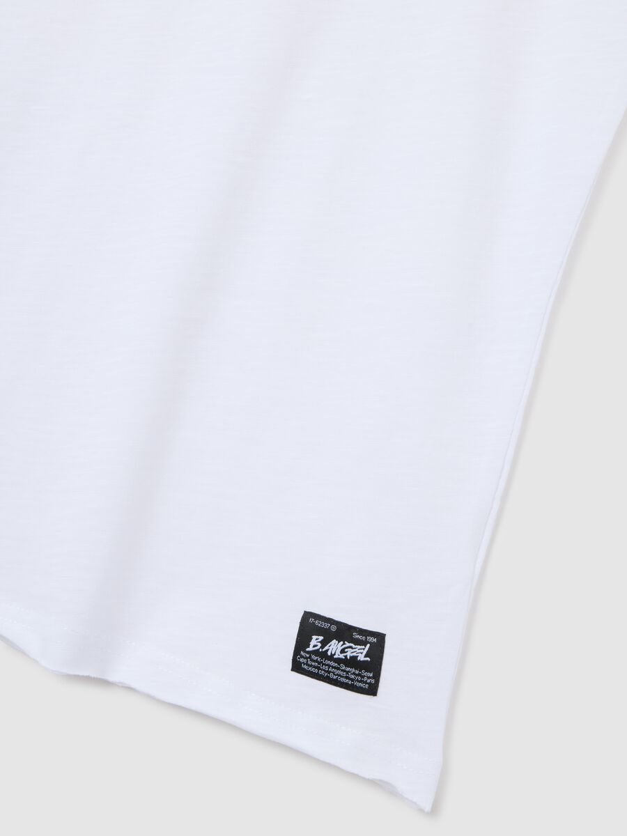 T-shirt da uomo in puro cotone bianca regular fit_1