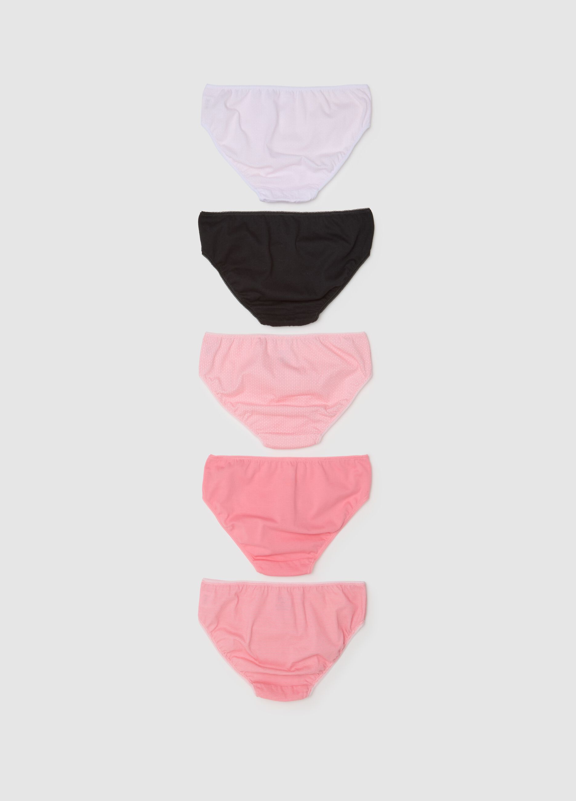 Girl's multicolour pure cotton knickers set regular fit