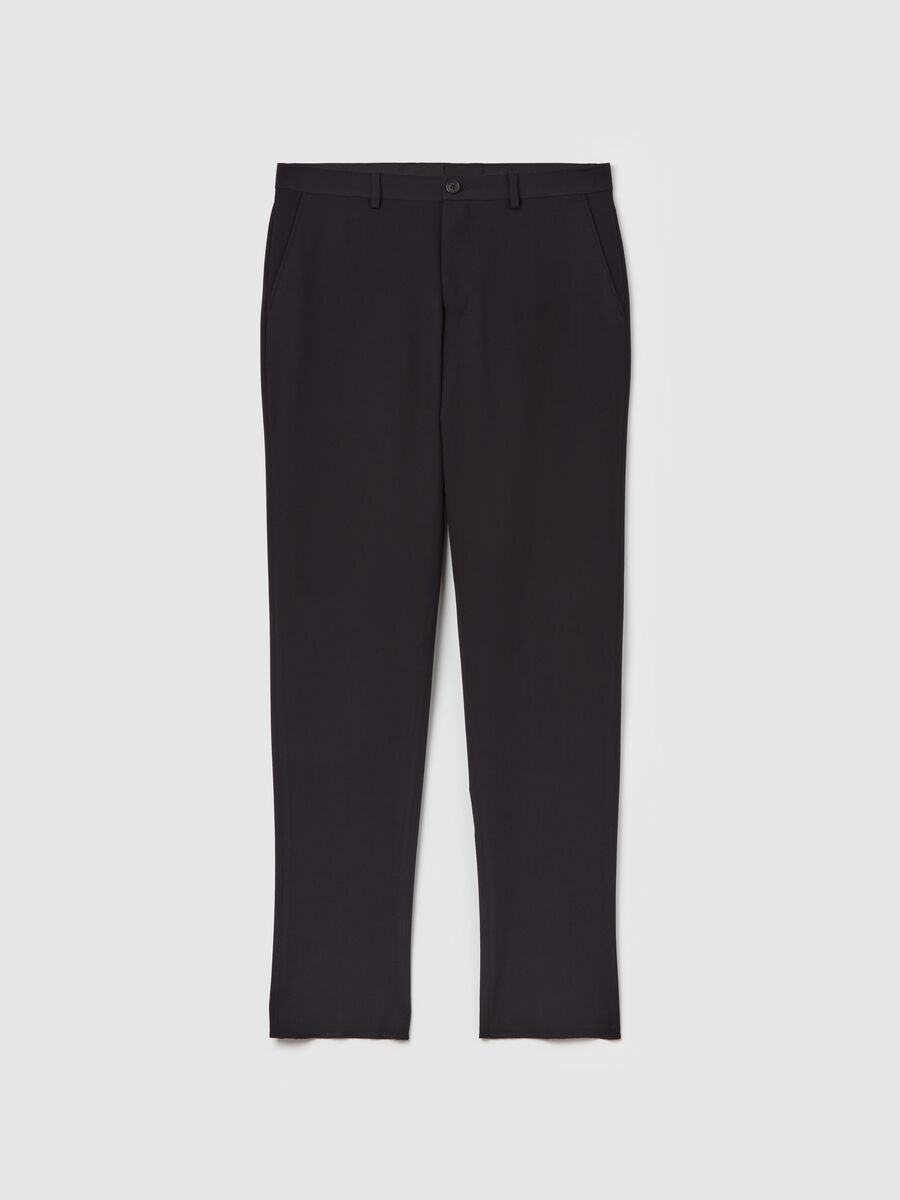 Chino trousers in stretch viscose_1