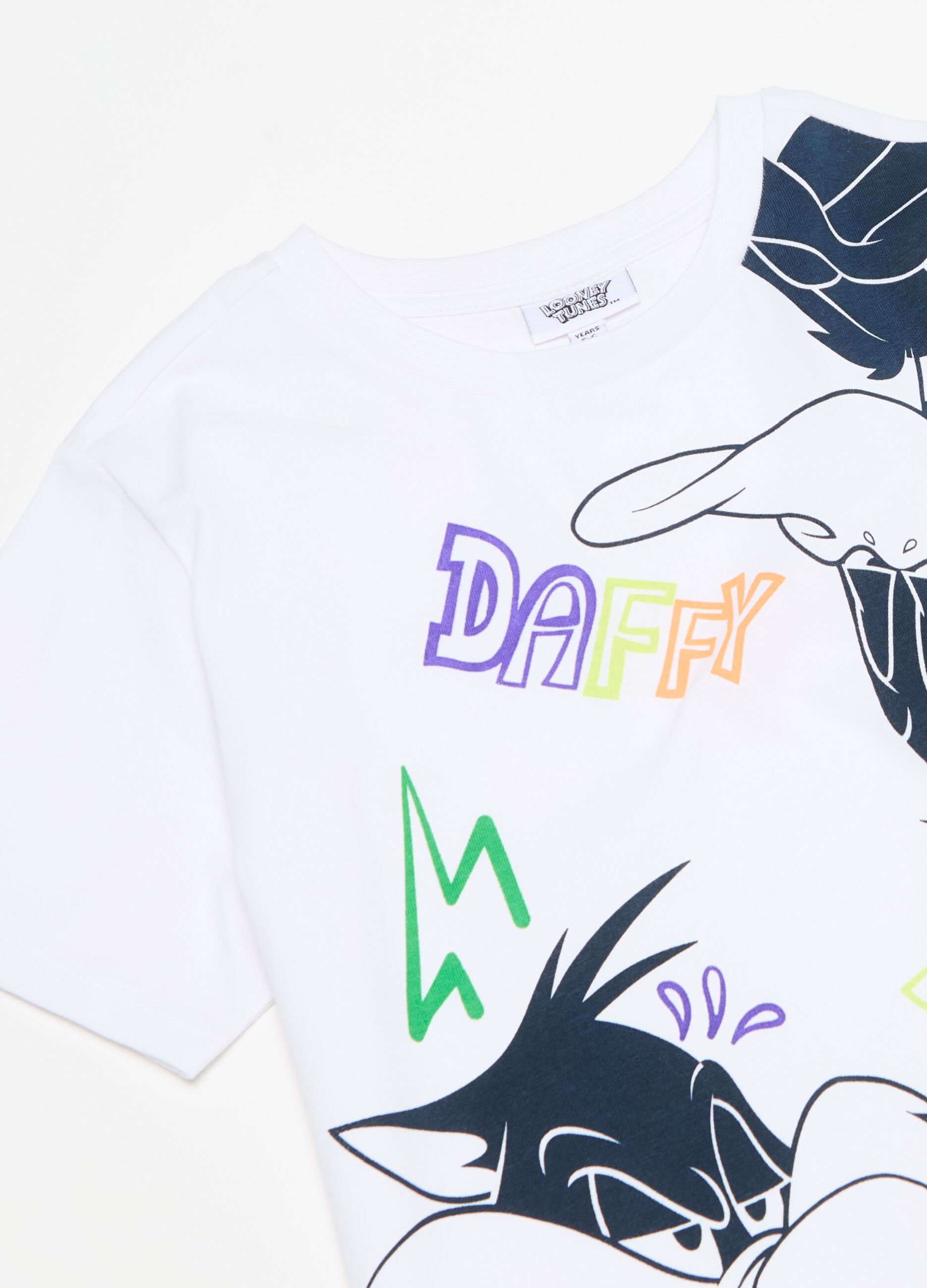 Pyjamas in organic cotton with Daffy and Sylvester print