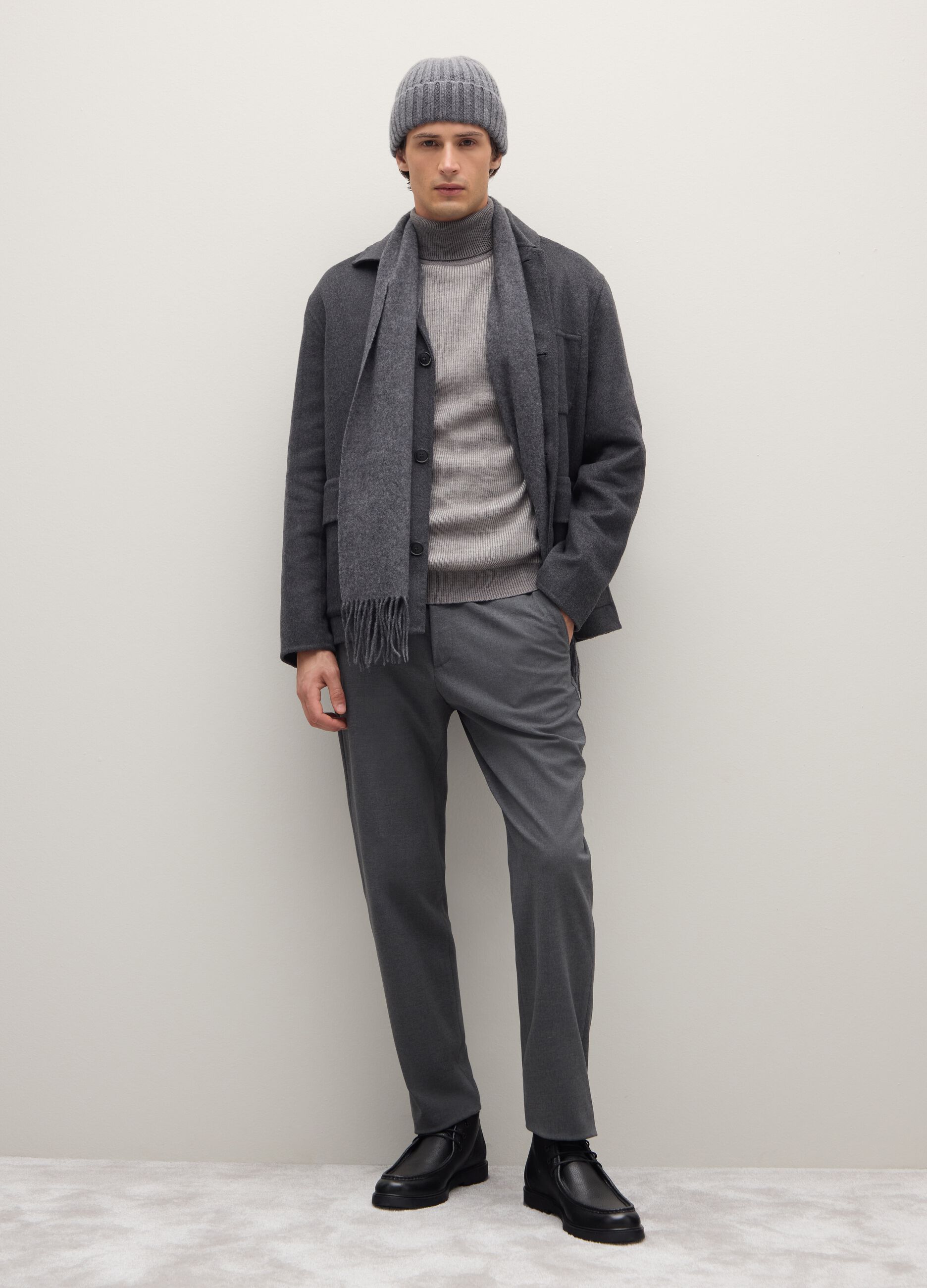 Blazer grigio con bottoni regular fit