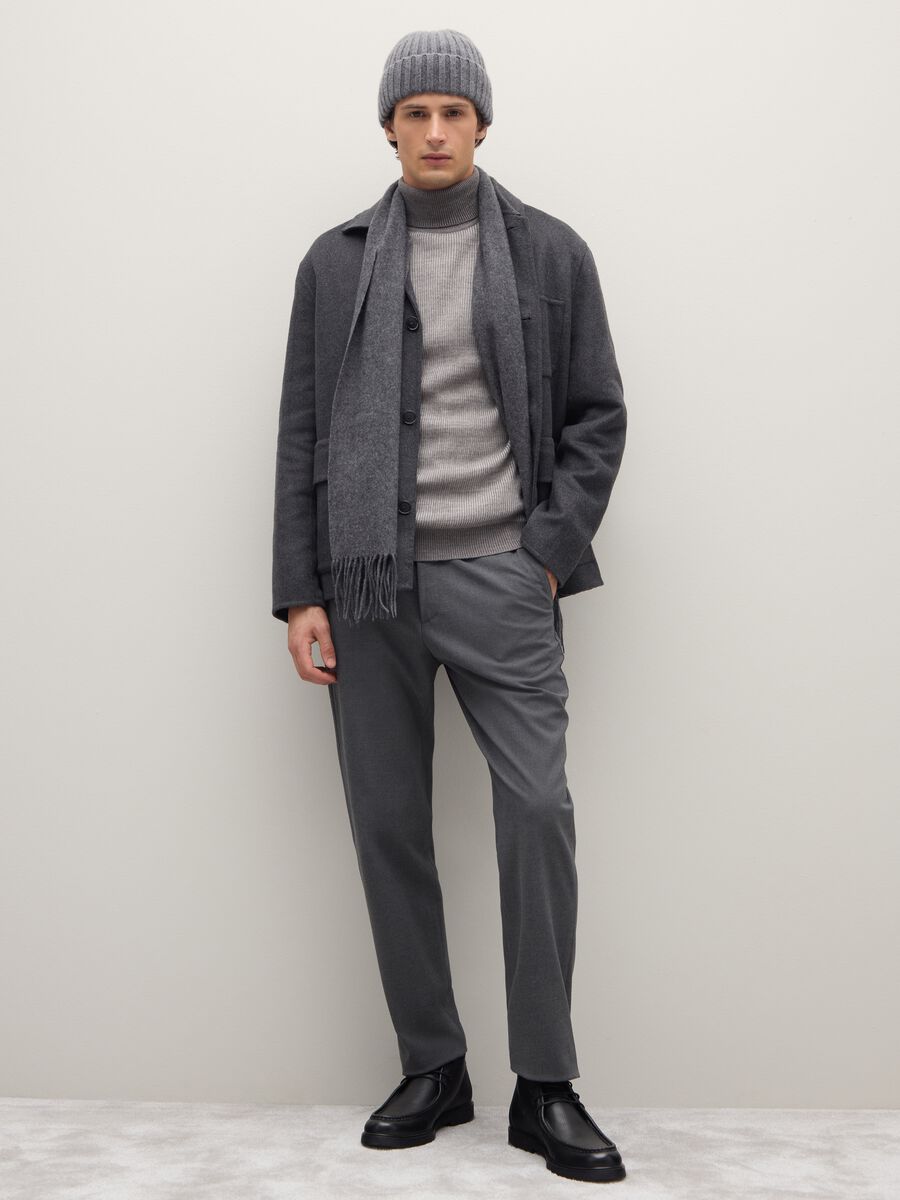 Blazer grigio con bottoni regular fit_1