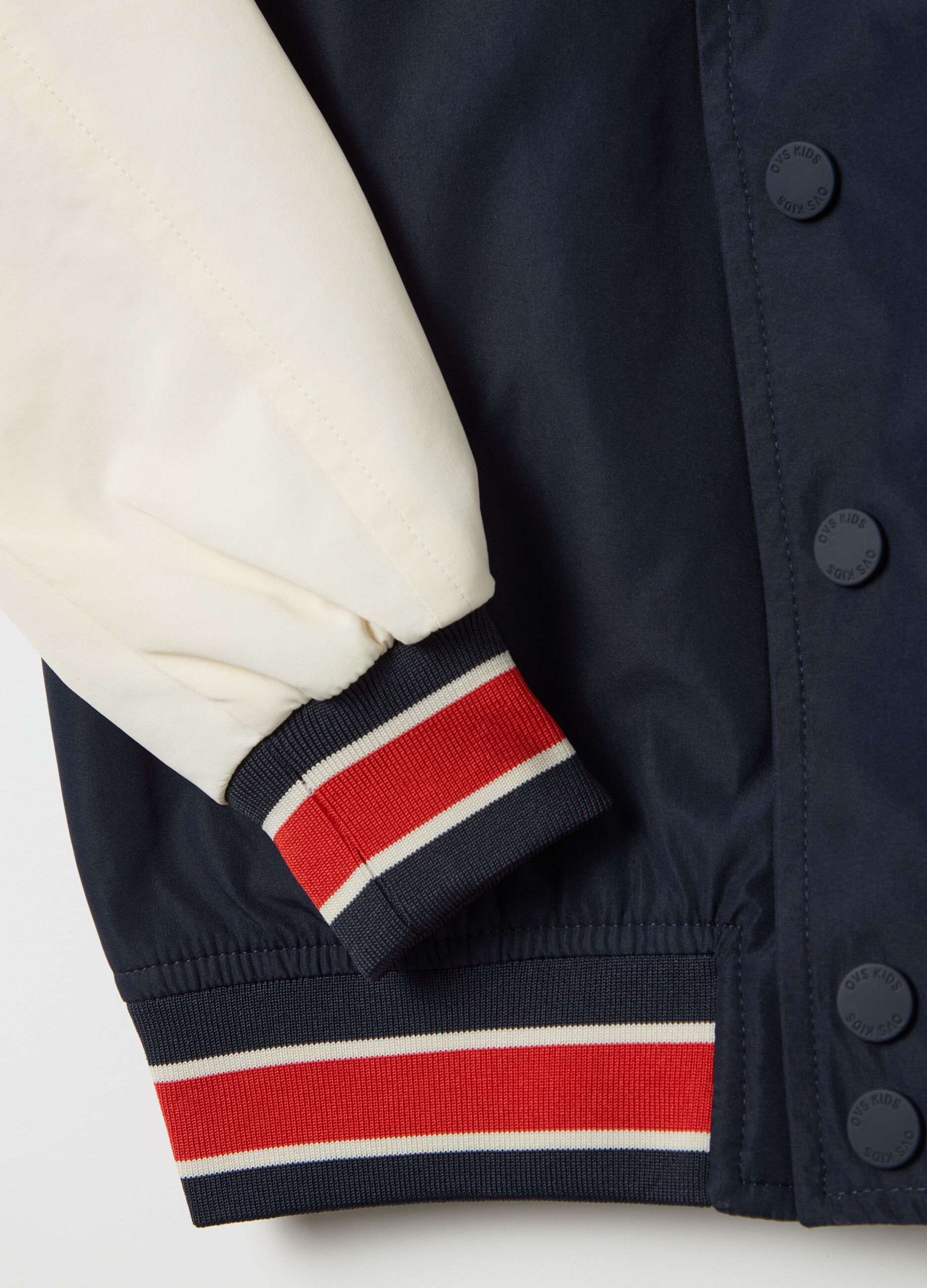 Varsity bomber jacket with "Sailing Team Wind & Sea” embroidery