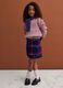 Regular-fit tartan check skirt in a wool and viscose blend_0