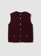 Red pure cotton regular-fit knitted gilet_0