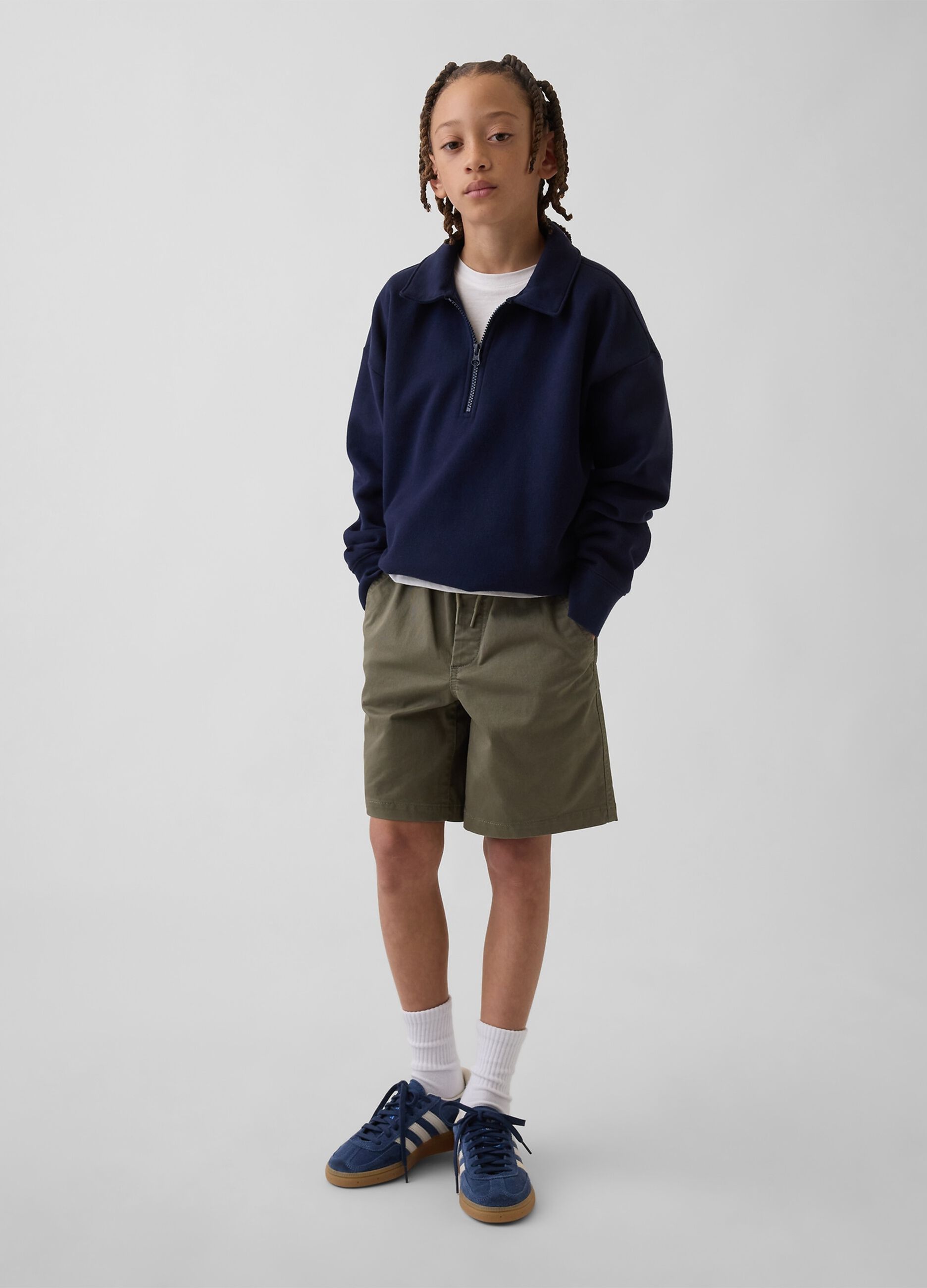 Stretch cotton shorts