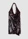 Brown sequin stretch-fabric dress_0