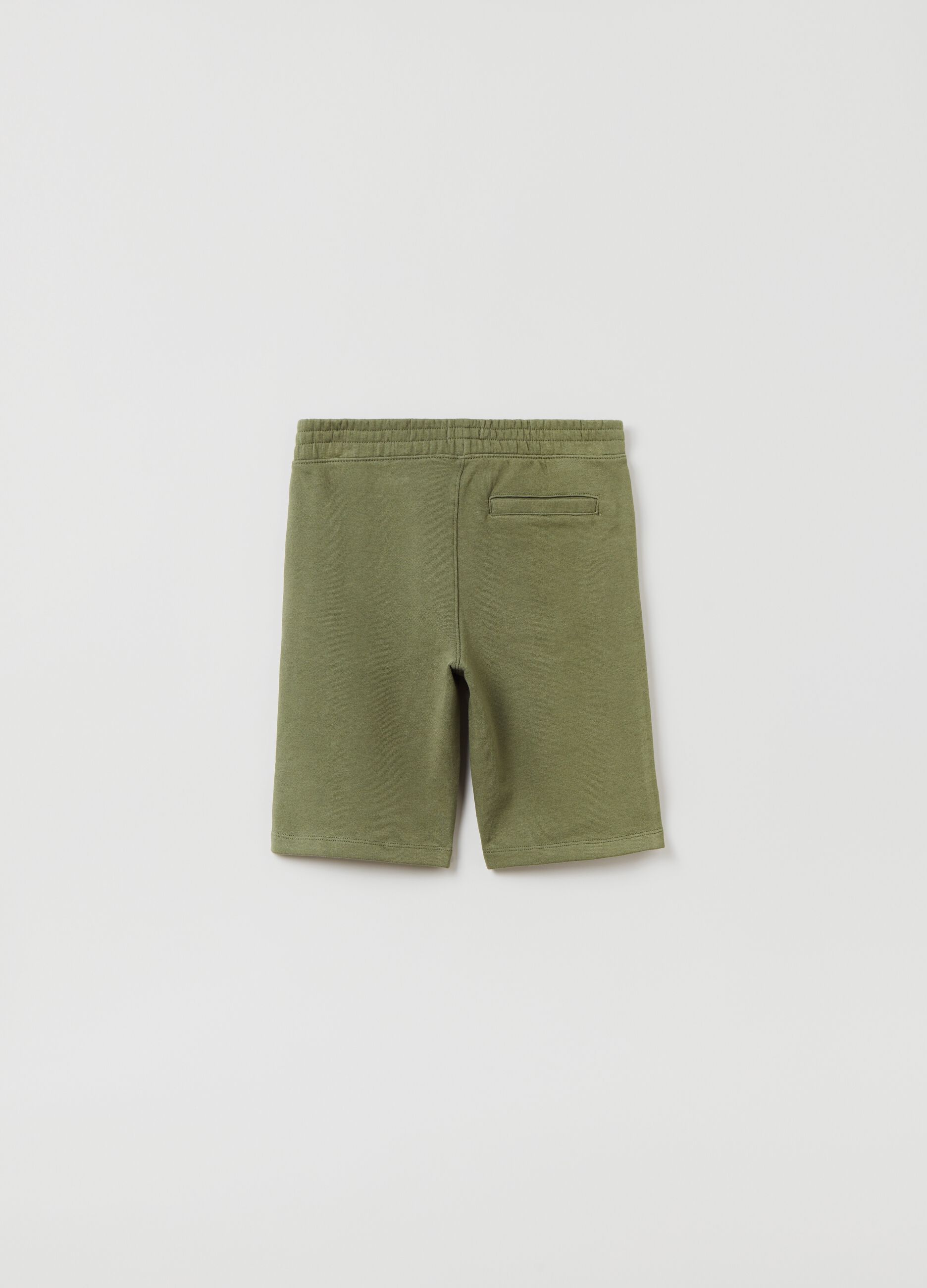 Fleece shorts with print