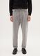 Grey cotton blend corduroy regular fit trousers_1