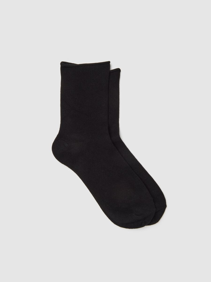 Calzini neri corti elasticizzati_0