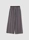 Brown striped pure viscose pyjama bottoms_2