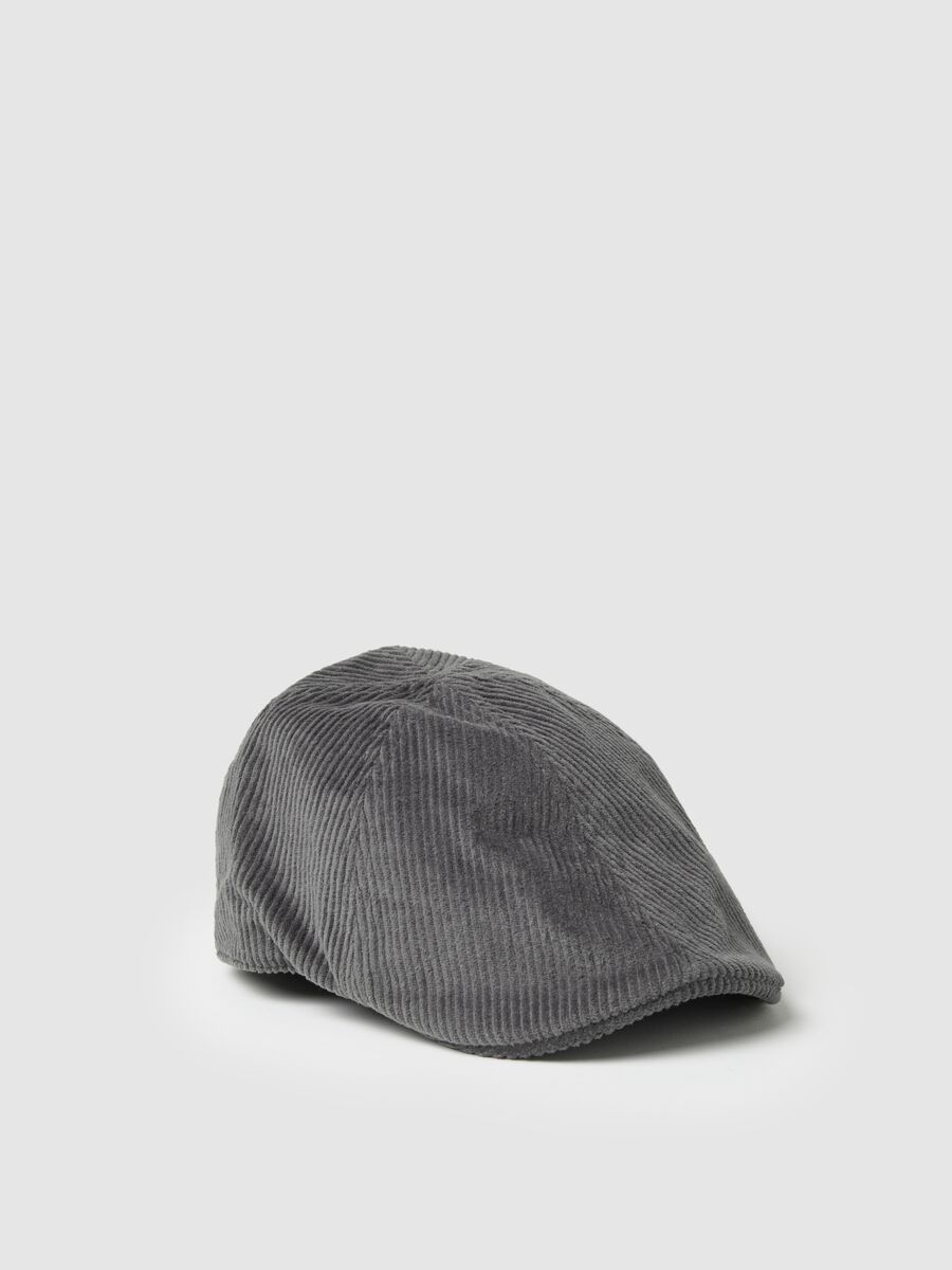 Corduroy flat cap_0