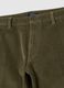 Regular fit green corduroy trousers with stretch cotton_1