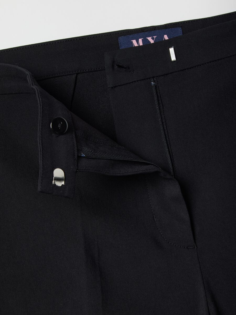 Black skinny viscose blend leggings_5