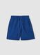 Blue pure cotton shorts with elasticated waist_0