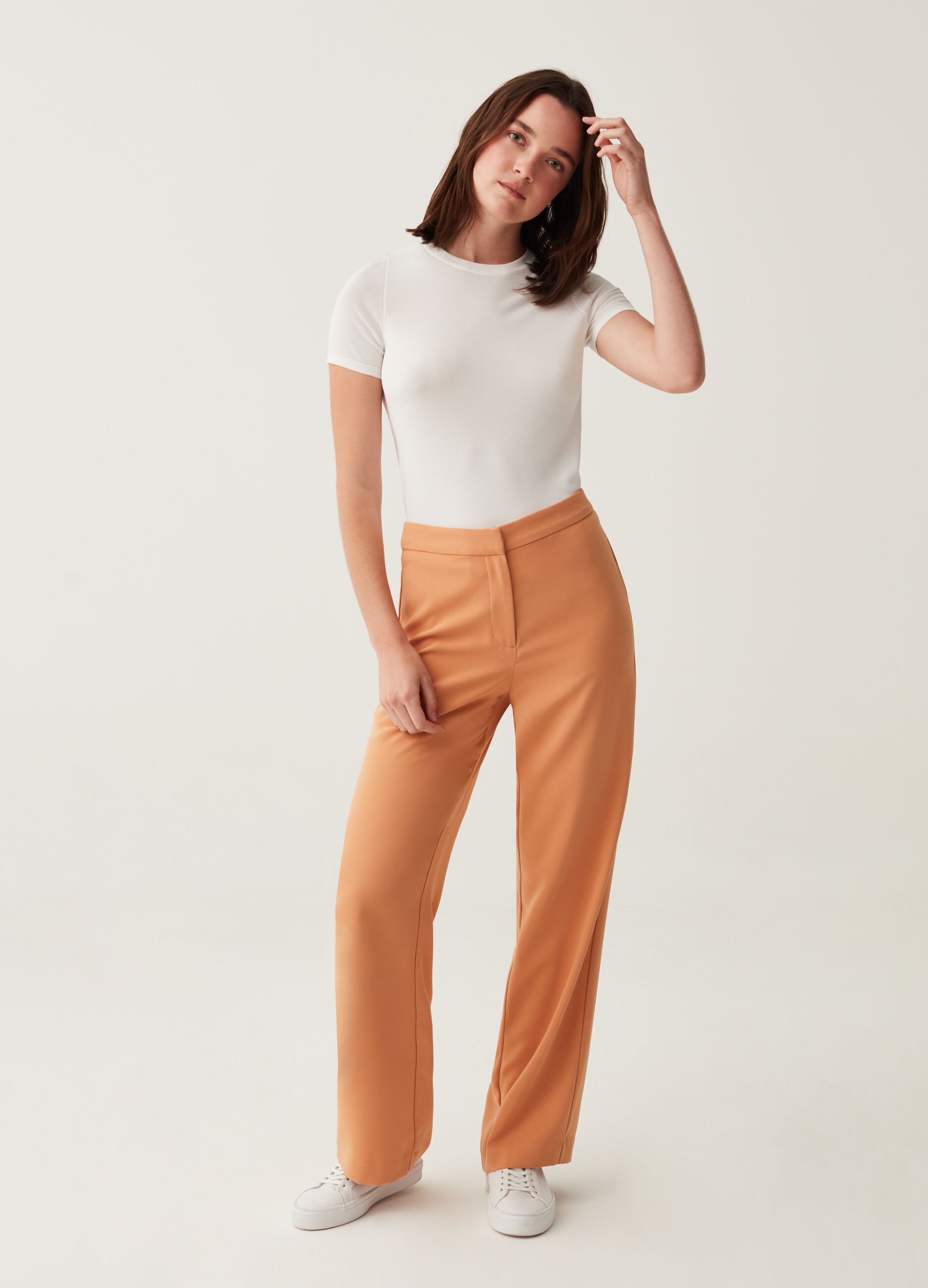 Pantaloni converse donna shop arancione