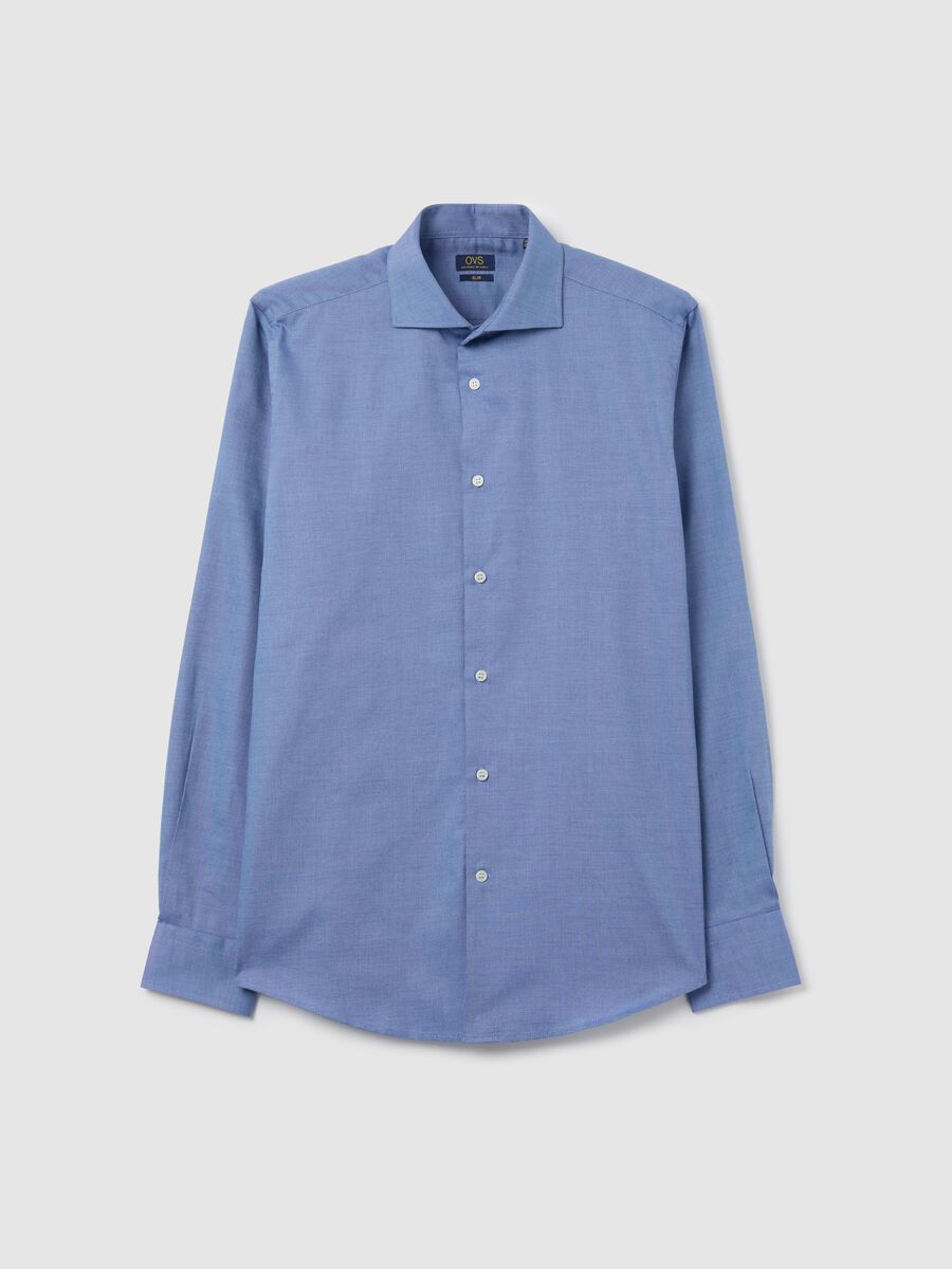 Slim-fit easy-iron shirt in Oxford cotton_4