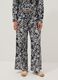 Multicoloured pure cotton long trousers with floral print_1